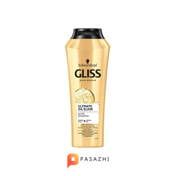 شامپو ترمیم کننده و ضدریزش گلیس Gliss مدل ULTIMATE OIL ELIXIR حجم 250 میلی لیتر