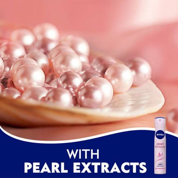 بسته دو عددی اسپری ضد تعریق زنانه نیوا Nivea صورتی مدل Pearl beauty حجم 150 میلی لیتر - Image 5