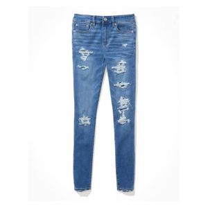 شلوار جین زاپدار زنانه American Eagle مدل High-Waisted Jegging
