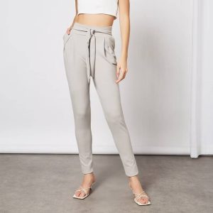 شلوار پارچه ایی زنانه FEMME LUXE مدل Belted Taper