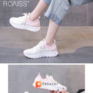 کفش کتانی زنانه ROAISS مدل Thick Sole صورتی