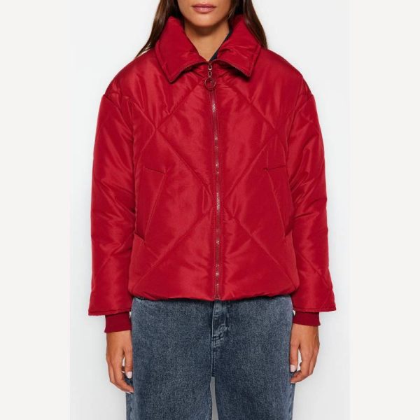 کاپشن ضدآب زنانه Trendyol Collection قرمز - Image 7