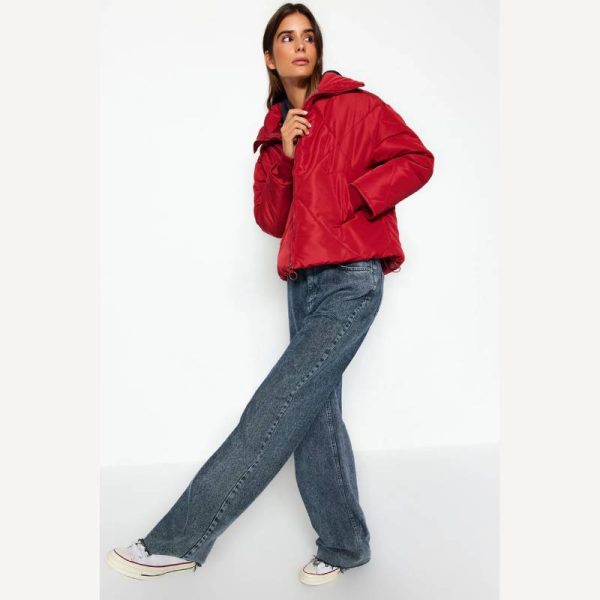 کاپشن ضدآب زنانه Trendyol Collection قرمز - Image 9
