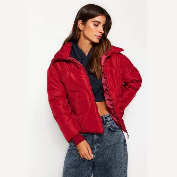 کاپشن ضدآب زنانه Trendyol Collection قرمز - Image 10