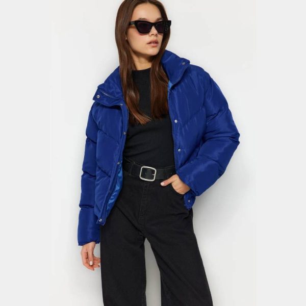 کاپشن پف دار ضدآب زنانه Trendyol Collection  آبی - Image 2