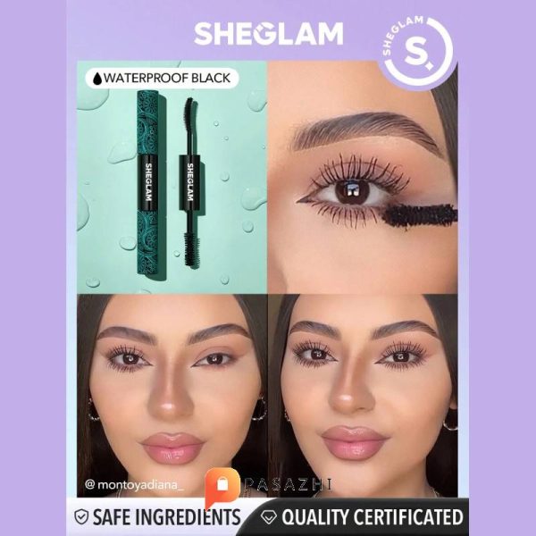 ریمل ضد آب دو سر بلند کننده و حجم دهنده شیگلم SHEGLAM مدل Waterproof mascara - Image 10