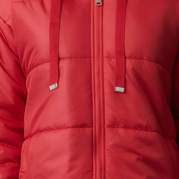 کاپشن بلند پف دار زنانه Trendyol Collection قرمز - Image 2
