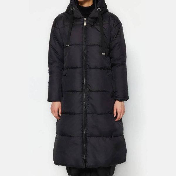 کاپشن بلند پف دار زنانه Trendyol Collection مشکی - Image 6