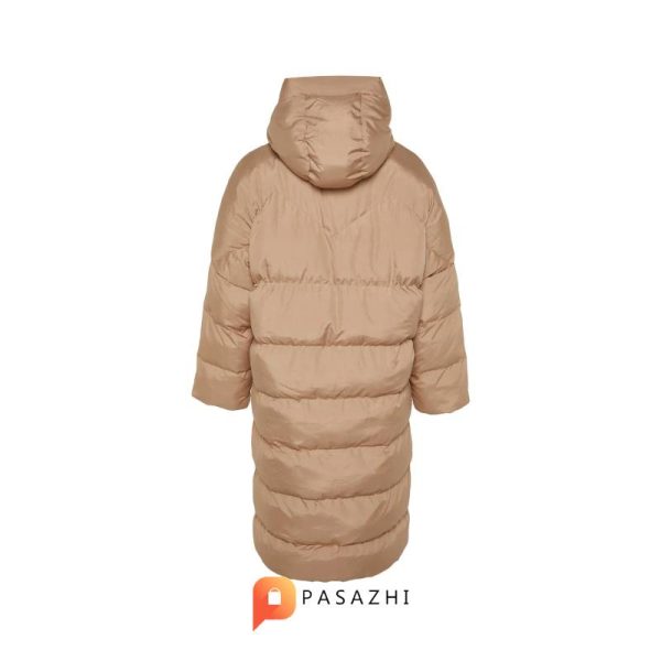 کاپشن بلند پف دار زنانه Trendyol Collection بژ - Image 6