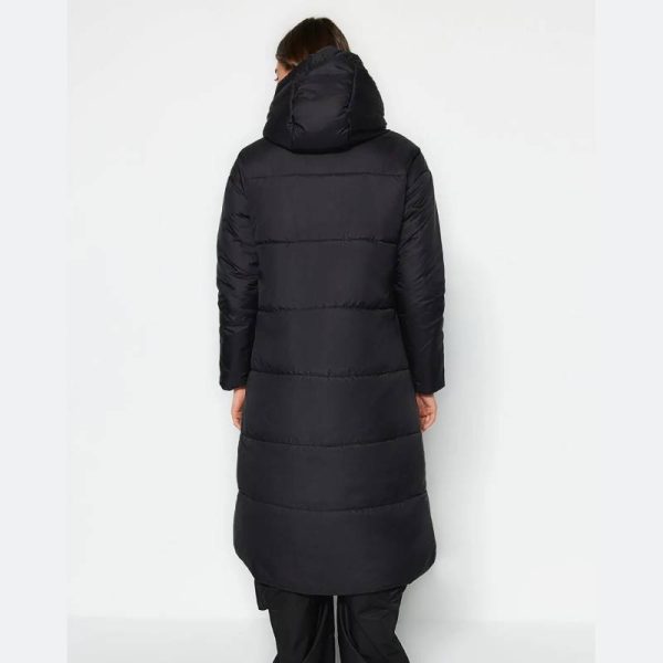 کاپشن بلند پف دار زنانه Trendyol Collection مشکی - Image 5