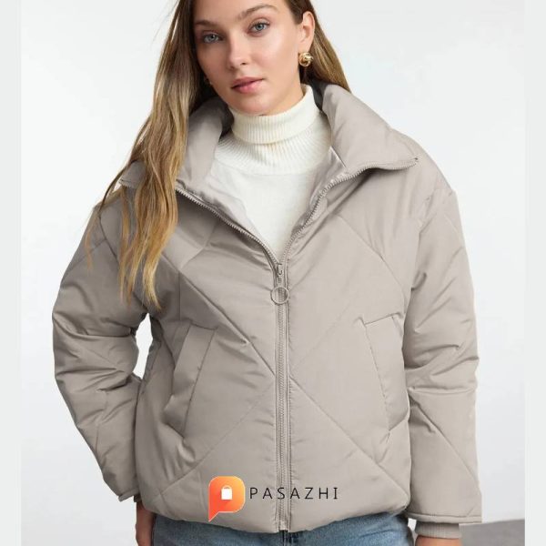 کاپشن ضدآب زنانه Trendyol Collection کرمی