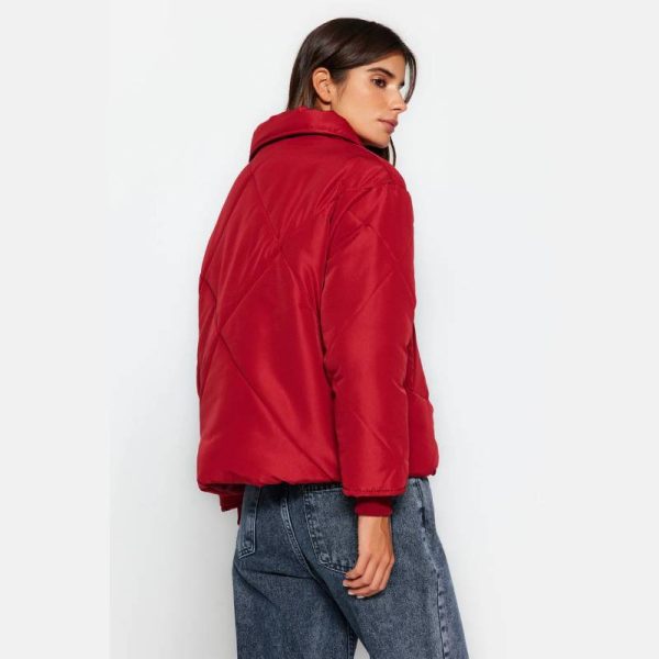 کاپشن ضدآب زنانه Trendyol Collection قرمز - Image 5