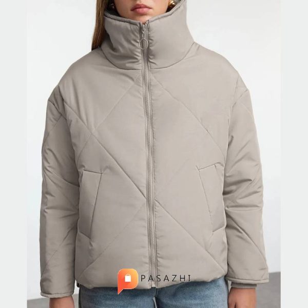 کاپشن ضدآب زنانه Trendyol Collection کرمی - Image 4
