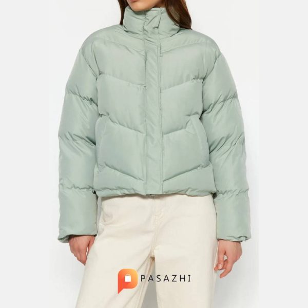 کاپشن پف دار ضدآب زنانه Trendyol Collection سبز - Image 5