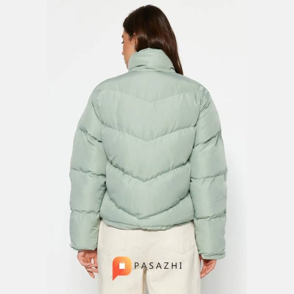 کاپشن پف دار ضدآب زنانه Trendyol Collection سبز - Image 6