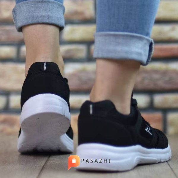 کفش کتانی  Unisex مدل Riccon مشکی سفید - Image 2