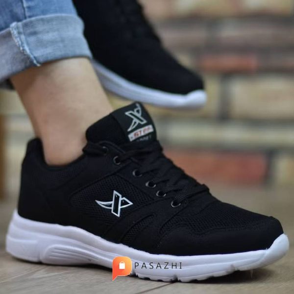 کفش کتانی  Unisex مدل Riccon مشکی سفید - Image 5
