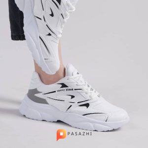 کفش کتانی زنانه Unisex مدل Tonny Black سفید