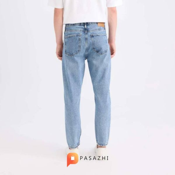 شلوار جین زاپدار مردانه Defacto مدل Slim Fit 90's آبی - Image 3
