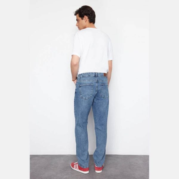 شلوار جین مردانه Trendyol Collection مدل Baggy Fit آبی تیره - Image 3