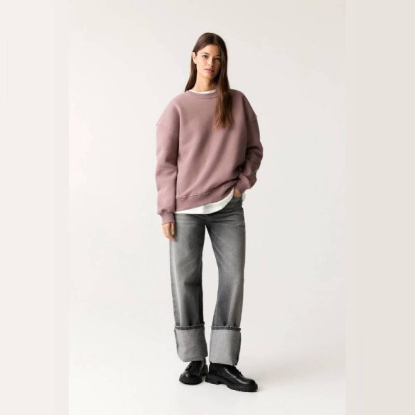 دورس Pull & Bear مدل Oversize صورتی کثیف - Image 4