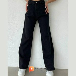 شلوار جین بگ زنانه Trn JNS مدل  Lycra Super مشکی