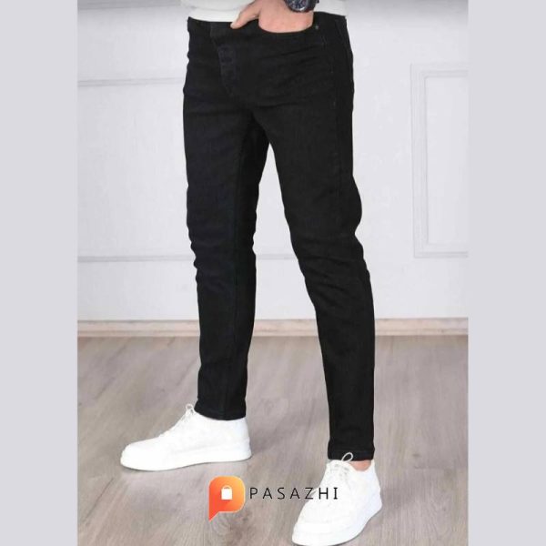 شلوار جین مردانه KING SEZAR مدل Lycra Skinny Fit مشکی