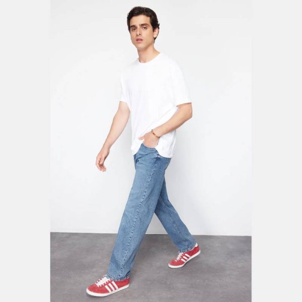 شلوار جین مردانه Trendyol Collection مدل Baggy Fit آبی تیره - Image 5
