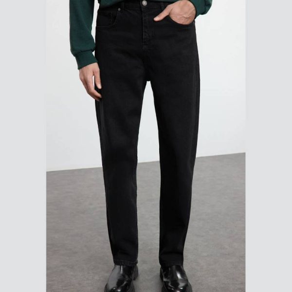 شلوار جین مردانه Trendyol Collection مدل Baggy Fit مشکی - Image 7